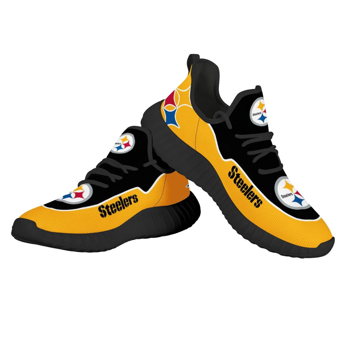 Men's NFL Pittsburgh Steelers Mesh Knit Sneakers/Shoes 014